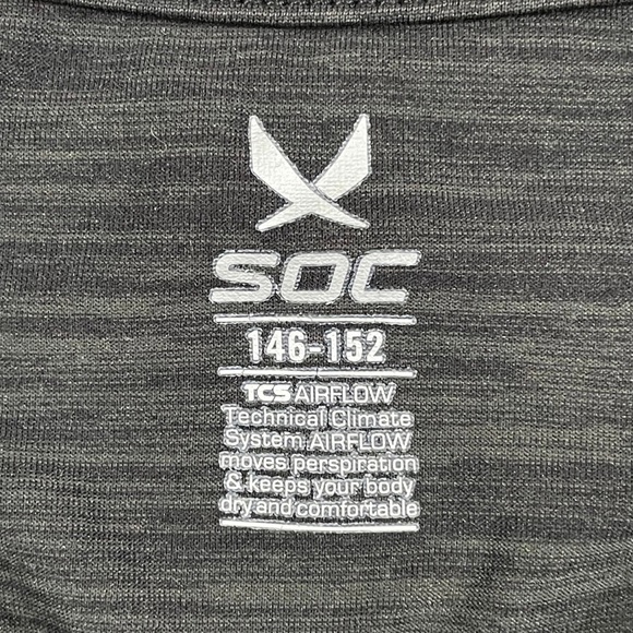 SOC Stadium Sportswear Girls Dark Grey Sleeveless Shirt L / XL - Picture 7 of 12